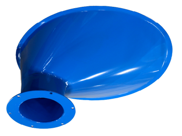 90 Degree Asymmetric Drum Cone to control dispensing of dry material. Fits 20-3/8